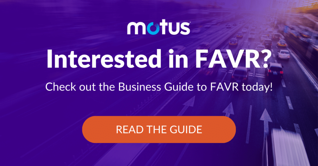 Graphic saying "Interested in FAVR? Check out the business guide to FAVR today!"